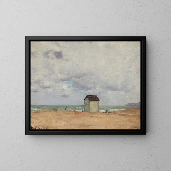 La Plage à Trouville - Henri Gervex — framed artwork on a wall