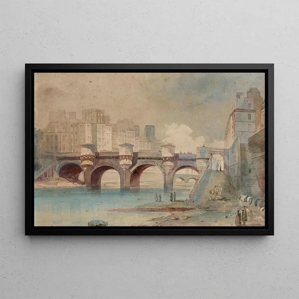 Henri Jean Baptiste Levis - Le PontNeuf et la berge du quai de Conti.webp