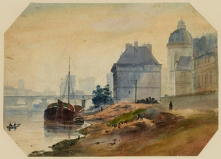 Henri Jean Baptiste Levis - Seine devant lInstitut de France.webp