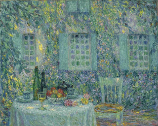 Henri Le Sidaner - La Table soleil dans les feuilles Gerberoy.webp
