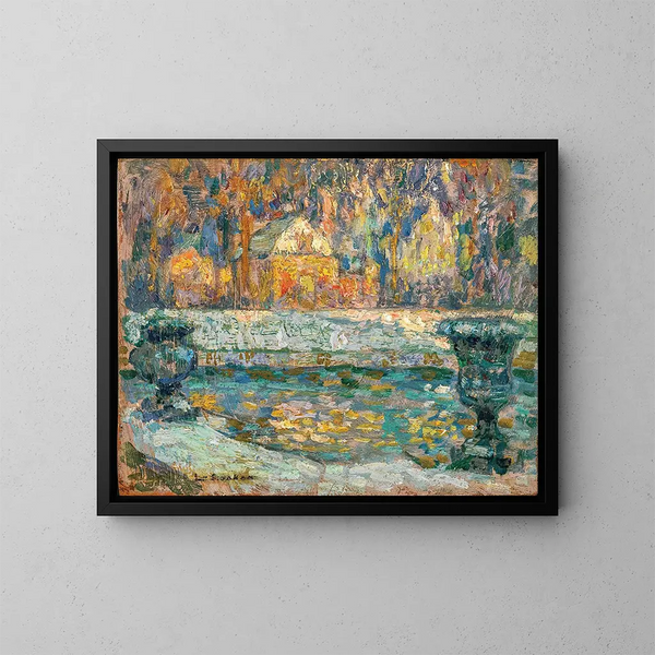 The Neptune Basin at Versailles - Henri Le Sidaner — framed artwork on a wall