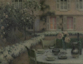 Henri Le Sidaner - The Table in the White Garden at Gerberoy.webp
