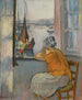 Joven mujer frente a la ventana abierta - Henri Lebasque — vista de la obra