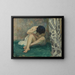 Nu en la alfombra verde - Henri Lebasque — cuadro enmarcado en la pared