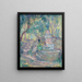 Saint - Tropez, dos jóvenes en la fuente - Henri Lebasque — cuadro enmarcado en la pared