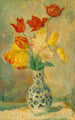 Tulips in a Delft faience vase - Henri Lebasque — artwork view