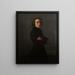 Portrait of Franz Liszt 1811-1886, composer and pianist - Henri Lehmann — framed artwork on a wall