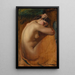 Estudio de desnudo femenino - Henri Lehmann — cuadro enmarcado en la pared