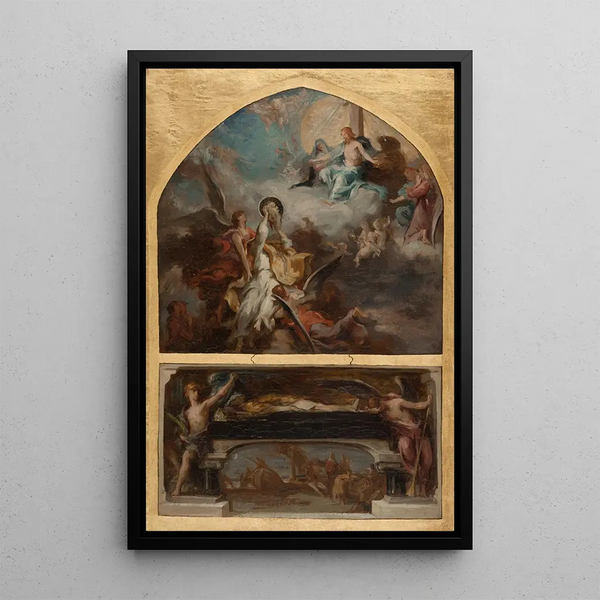 Resurrection and Apotheosis of Saint Denis - Henri Léopold Lévy — framed artwork on a wall