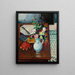 Corner table, pink flowers - Henri Manguin — framed artwork on a wall