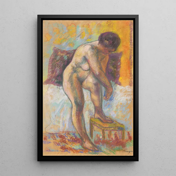 Nu en el tocador - Henri Manguin — cuadro enmarcado en la pared