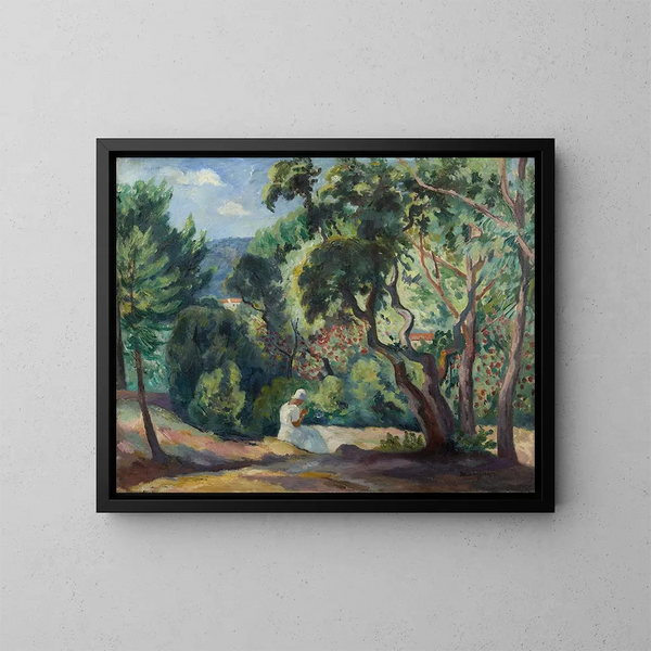 Bosque en la Moutte, Saint-Tropez - Henri Manguin — cuadro enmarcado en la pared