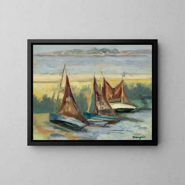 Veleros en marea baja - Henri Manguin — cuadro enmarcado en la pared