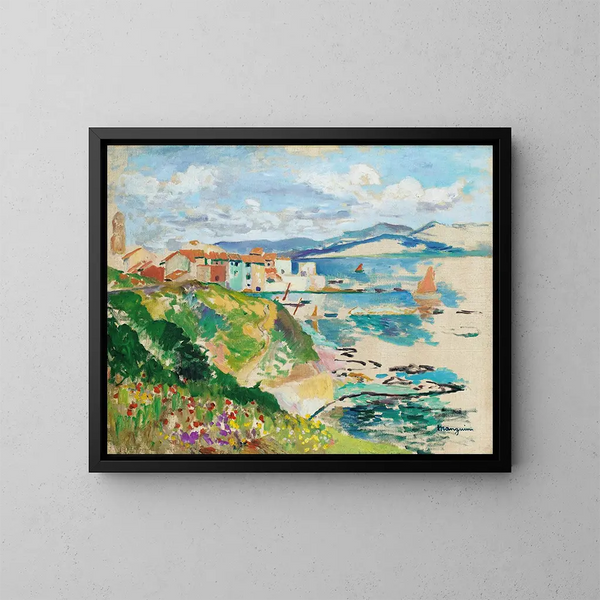 Vista sobre La Ponche, Saint-Tropez - Henri Manguin — cuadro enmarcado en la pared