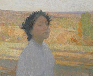 Henri Martin - Buste De Jeune Fille Avec Un Couronne De Laurier.webp