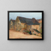 Chevrière frente a una vieja casa en Labastide - Henri Martin — cuadro enmarcado en la pared