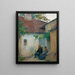 Pareja en conversación frente a la granja - Henri Martin — cuadro enmarcado en la pared