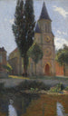 L'église de Labastide-du-Vert un matin d'été - Henri Martin — artwork view