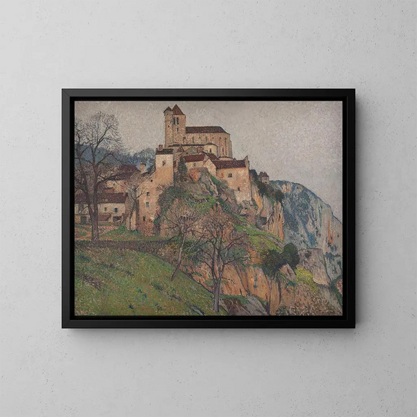 Saint-Cirq-Lapopie - Henri Martin — cuadro enmarcado en la pared