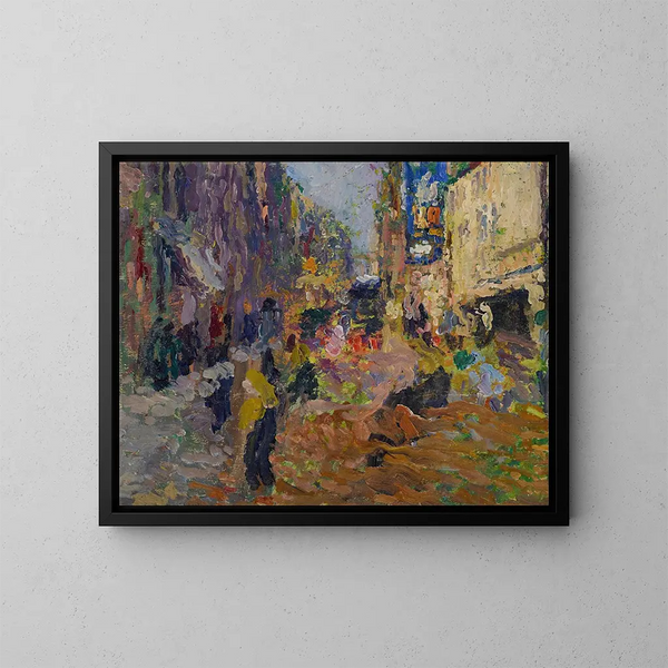 Escena callejera - Henri Martin — cuadro enmarcado en la pared