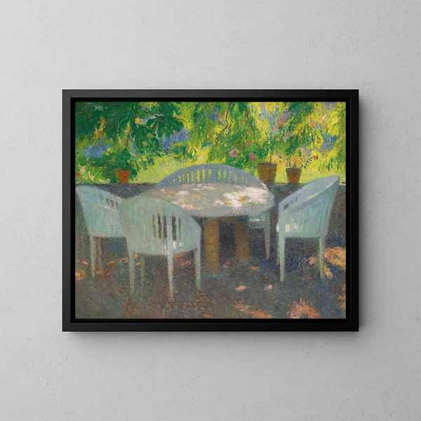 Bajo el gran arce de Marquayrol - Henri Martin — cuadro enmarcado en la pared