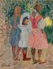 Tres pequeñas niñas en el jardín una mañana de verano - Henri Martin — vista de la obra