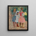 Tres pequeñas niñas en el jardín una mañana de verano - Henri Martin — cuadro enmarcado en la pared