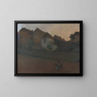 Crepúsculo en el valle - Henri Martin — cuadro enmarcado en la pared