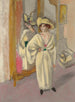 Mujer de pie en blanco frente a un espejo - Henri Matisse — vista de la obra