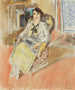 Joven chica sentada con vestido amarillo - Henri Matisse — vista de la obra