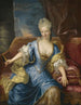 Retrato de una dama sentada en un sofá - Henri Millot — vista de la obra