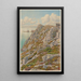 Cliffs of Île Vierge Bay of Douarnenez Morgat - Henri Rivière — framed artwork on a wall