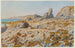 Grève de Pors Lonnec, marea baja, Morgat - Henri Rivière — vista de la obra