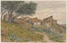 Viejas casas en Bormes - Henri Rivière — vista de la obra