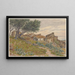 Viejas casas en Bormes - Henri Rivière — cuadro enmarcado en la pared