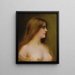 Retrato de una joven mujer - Henri Rondel — cuadro enmarcado en la pared