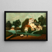 Landscape Painting with Watermill - Henri Rousseau — framed artwork on a wall