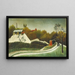 Maderería en las afueras de París - Henri Rousseau — cuadro enmarcado en la pared