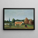 Escena en Bagneux en las afueras de París - Henri Rousseau — cuadro enmarcado en la pared