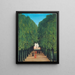 L'Avenida del parque de Saint-Cloud - Henri Rousseau — cuadro enmarcado en la pared