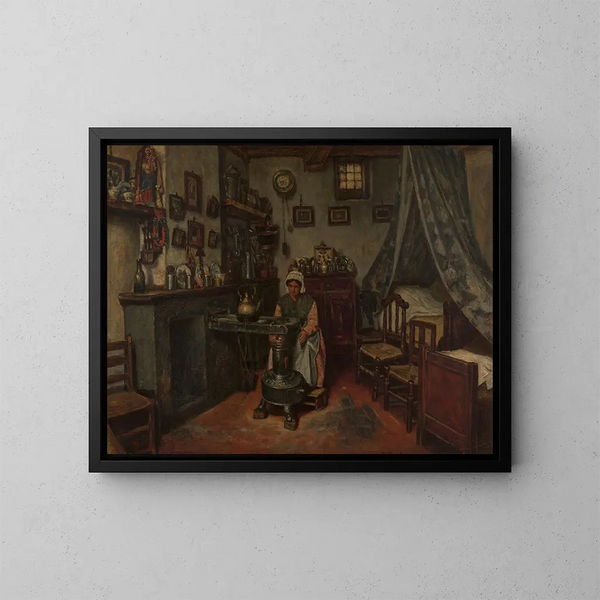 Interior - Henri de Braekeleer — cuadro enmarcado en la pared