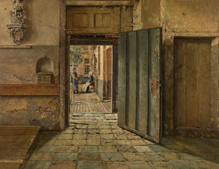 La Conversation - Henri de Braekeleer — vista de la obra