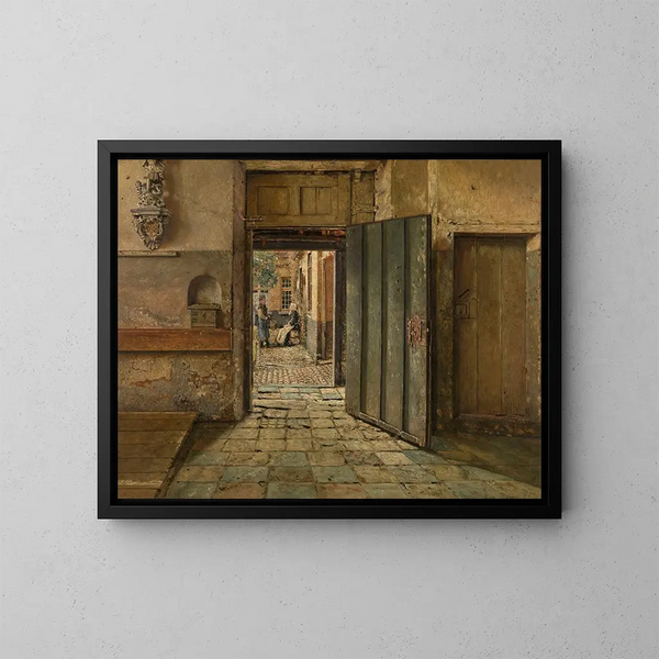 La Conversation - Henri de Braekeleer — cuadro enmarcado en la pared
