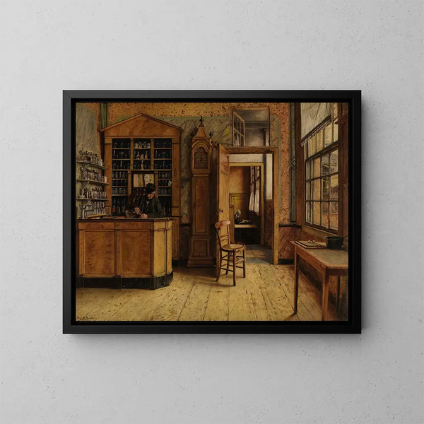 L'ancienne auberge Het Loodshuis à Anvers - Henri de Braekeleer — cuadro enmarcado en la pared