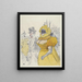 Poster Au Bal des Étudiants - Henri de Toulouse-Lautrec — framed artwork on a wall