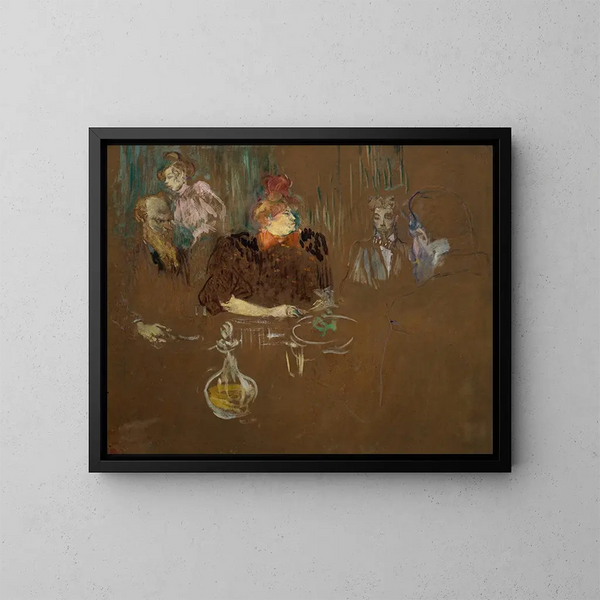 À la table de Monsieur et Madame Natanson - Henri de Toulouse-Lautrec — framed artwork on a wall
