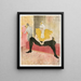 Elles The Seated Clown Mlle Cha-U-Kao - Henri de Toulouse-Lautrec — framed artwork on a wall