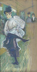 Jane Avril bailando - Henri de Toulouse-Lautrec — vista de la obra