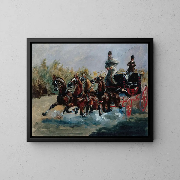 Beautiful memory of the Promenade des Anglais - Henri de Toulouse-Lautrec — framed artwork on a wall