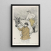 El jockey yendo a la línea de meta - Henri de Toulouse-Lautrec — cuadro enmarcado en la pared